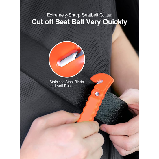 Tool cut seat belt deals break window